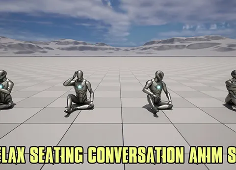 闲谈动画 - Relax Seating Conversation Anim Set