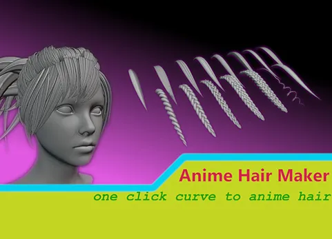 Blender头发制作插件 Anime Hair Maker V1.5.4