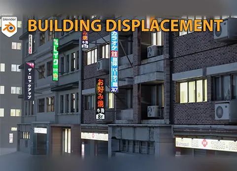 Blender建筑位移 游戏资产 - Building Displacement  Game Assets