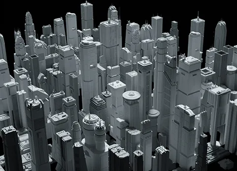 71 个科幻摩天大楼和住宅建筑套件 - 未来赛博朋克 - [Bundle] 71 Sci-Fi Skyscrapers and Residential Buildings Kit - Futuristic CyberPunk