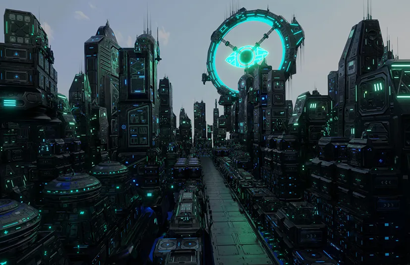 未来科技大都市Blender项目文件 - Future Tech Megacity Blender Project File