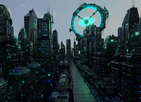 未来科技大都市Blender项目文件 - Future Tech Megacity Blender Project File