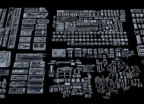 科幻素材合成与道具包（全套） - Sci-Fi KitBash and Props Pack (Full set)