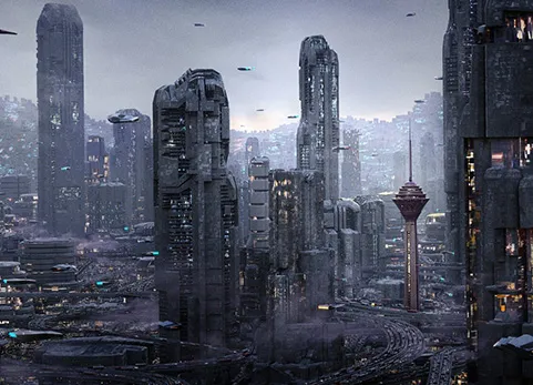 Blender德黑兰2072城市概念设计场景3d模型 - Tehran 2072