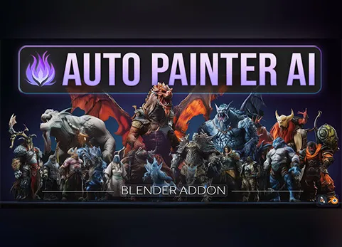 Blender AI自动绘画材质插件 - AutoPainter AI v1.0.0
