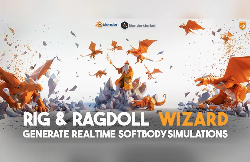 Blender人物角色骨骼自动绑定插件 - Auto Rig  Ragdoll Wizard v1.0.1