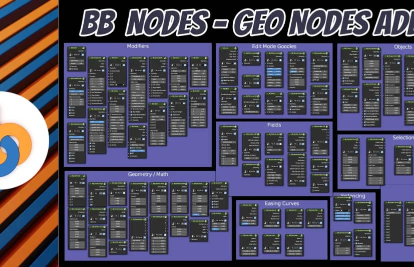 Blender几何节点工具组程序化生成器  B.B. Nodes v2.1.2