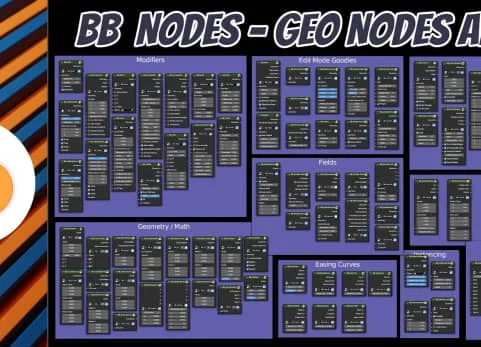 Blender几何节点工具组程序化生成器  B.B. Nodes v2.1.2