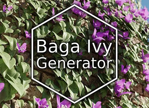 Blender爬山虎常春藤生成插件 Baga Ivy Generator v2.0.2