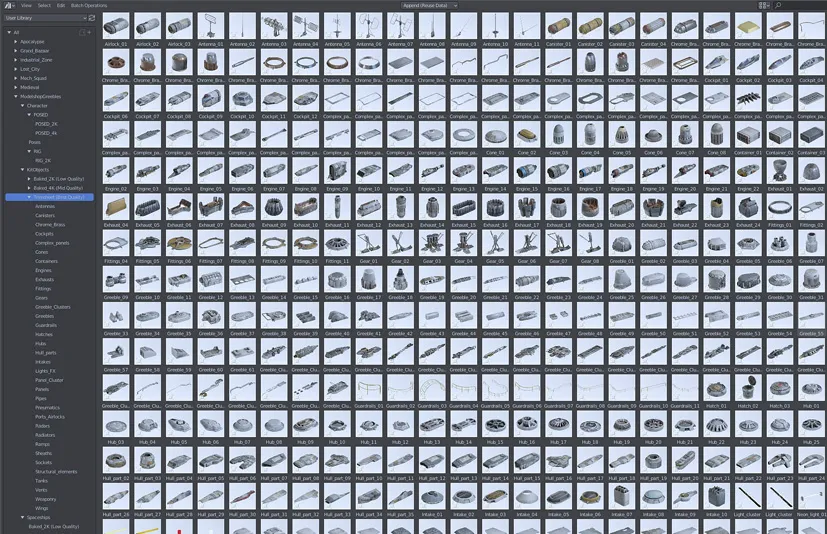 宇宙飞船舰队 BigMediumSmall - Modelshop Greebles