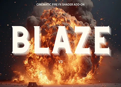 Blender火焰烟雾爆炸特效插件Blaze v3