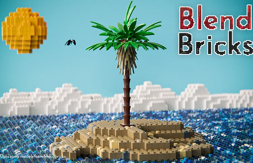 Blender乐高玩具模型资产预设 - Blendbricks v2.2