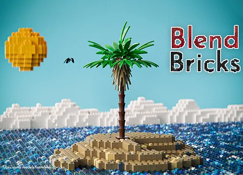 Blender乐高玩具模型资产预设 - Blendbricks v2.2