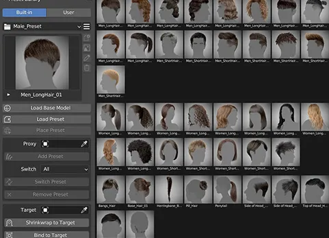 Blender三维毛发笔刷绘制工具 3d Hair Brush V4.7.1