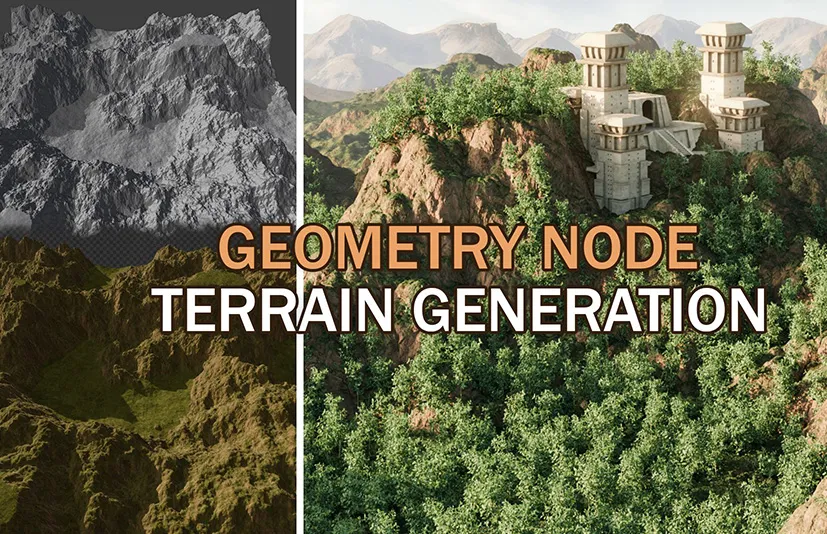 Blender地形生成器 - Terrain Generator-Geometry Node Blender 4.3