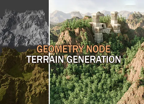 Blender地形生成器 - Terrain Generator-Geometry Node Blender 4.3