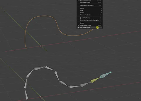 BlenderIK曲线 - 曲线上的反向动力学绑定插件 - IKurve v1.0 - IK Rig on curve Addon
