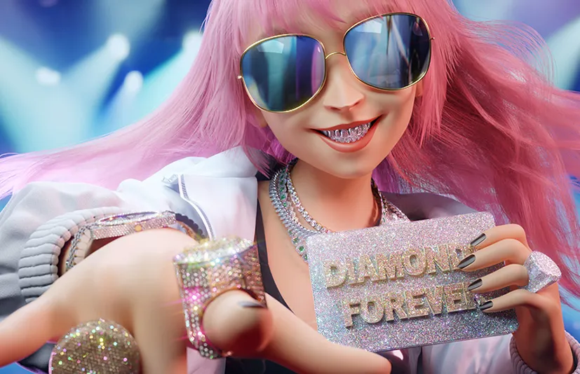 Blender用于Cycles和Eevee的假钻石着色器 - Fake Diamonds Shader For Cycles And Eevee