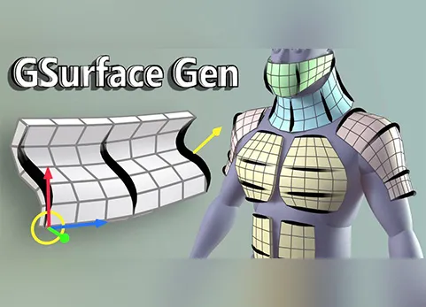 Blender蜡笔创建网格绘制曲面插件 - Gsurface Gen v1.1