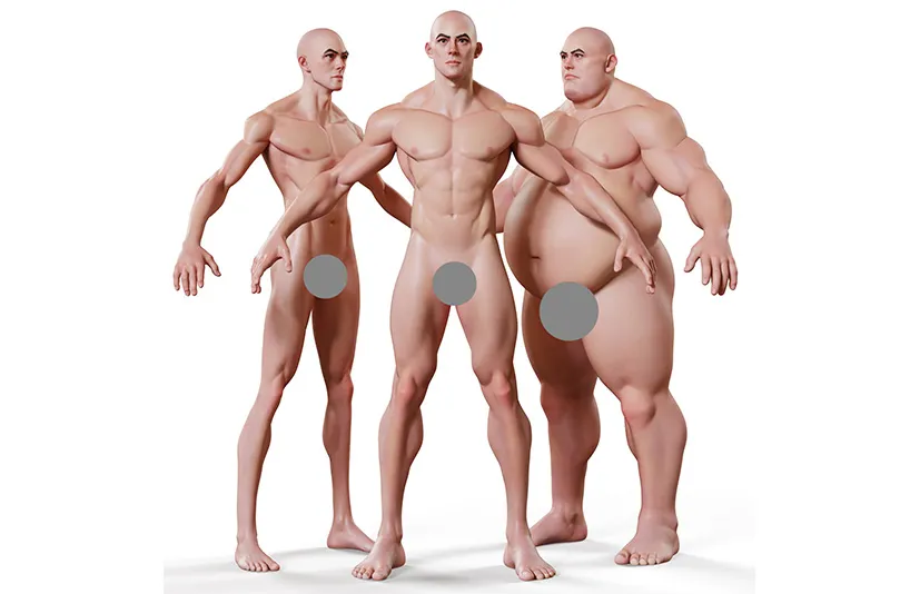 3D模型可变形男性 - 风格化基础网格 - Morphable Male - Stylised Base Mesh