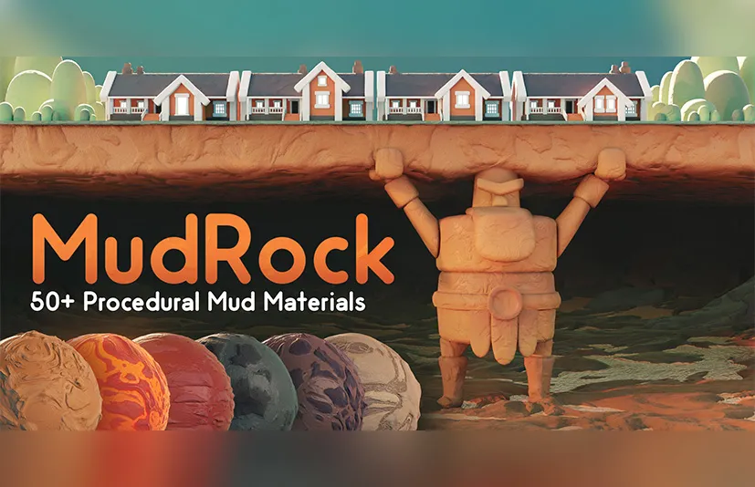 Blender50多种程序化泥材质 - 50+ Procedural Mud Materials 2.0
