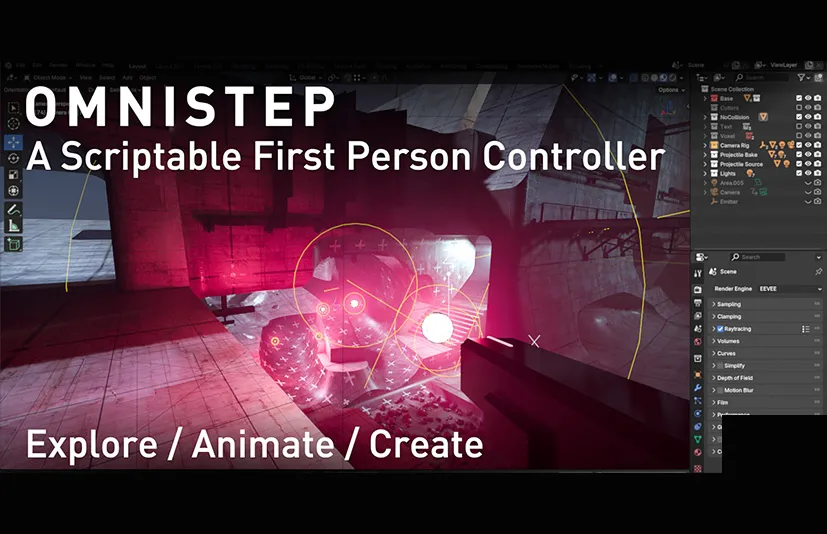 Blender第一人称控制器插件 - OmniStep v1.1
