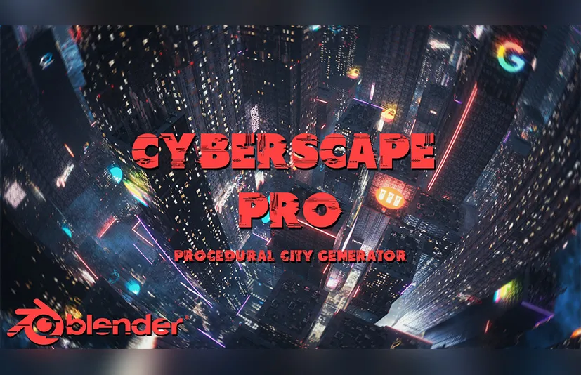 Blender赛博景域 Pro | 程序化城市生成器 - Cyberscape Pro v2.3