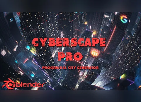 Blender赛博景域 Pro | 程序化城市生成器 - Cyberscape Pro v2.3