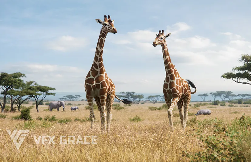 Blender长颈鹿动画 - Giraffe Animated