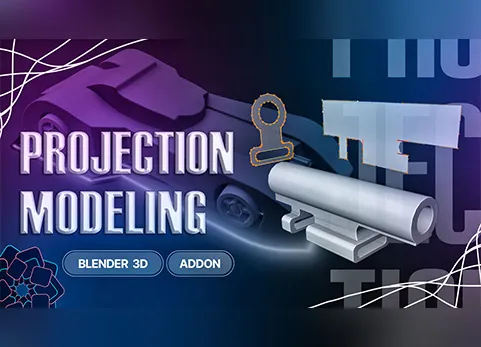 blender插件投影建模2D到3D模型 - Projection Modeling v1.1.6