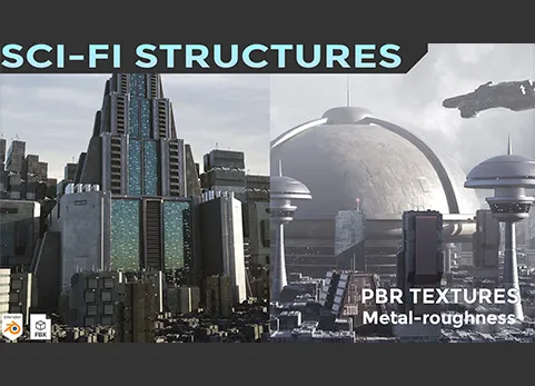 Blender科幻建筑第 1 卷 - Sci-Fi Structures vol 1