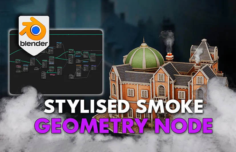 Blender烟雾发生器几何节点 -  4 3DT Smoke Generator Geometry Node  Resourc