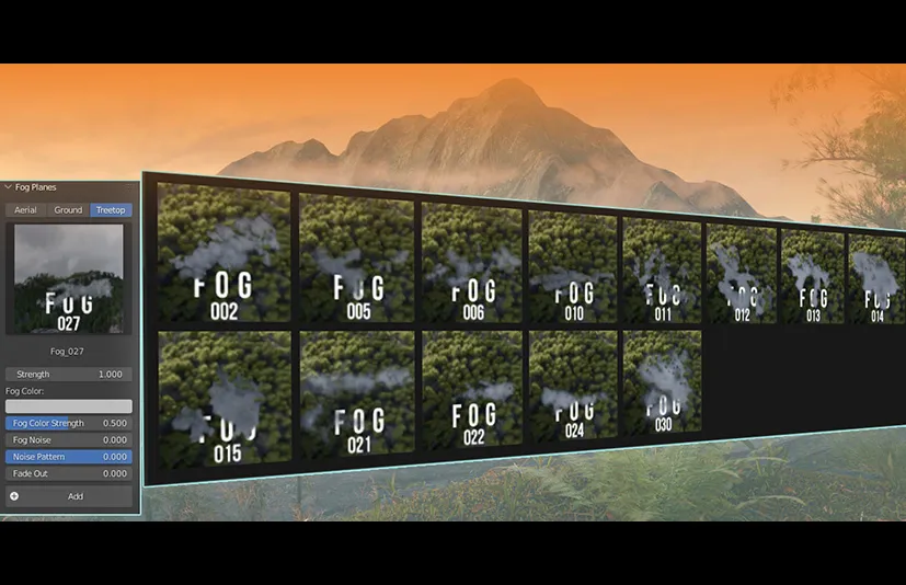 Blender三维环境体积雾插件 Fog Planes v1.0.1