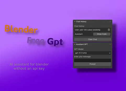 Blender免费GPT插件 - Blender Free Gpt v1.2