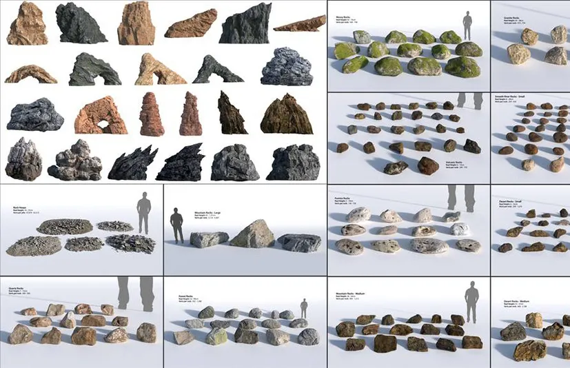 岩石资产包-Blender Guru：The Rock Essentials