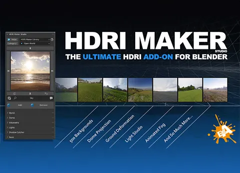 Blender好用的HDR灯光插件 - HDRi Maker v3.0.121