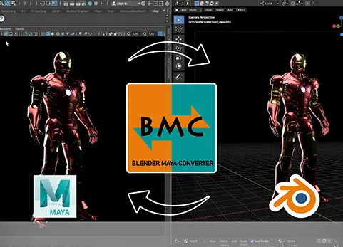 Blender插件- Maya模型桥接转换插件 Blender Maya Converter V1.0