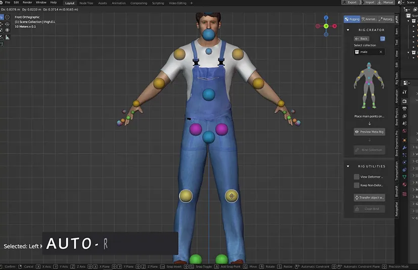Blender模型绑定动画预设库插件 Pupa Animate Pro V1.4.2