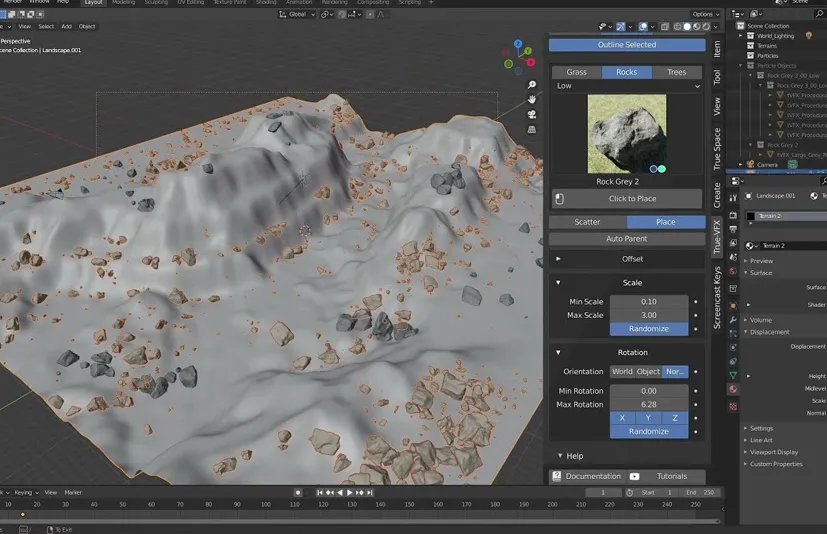 Blender真实地形插件 - True-Terrain v5.0.4