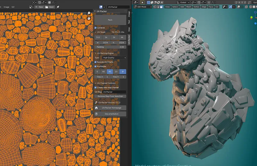 自动和免费的UV打包机 - UV-Packer v1.4.0