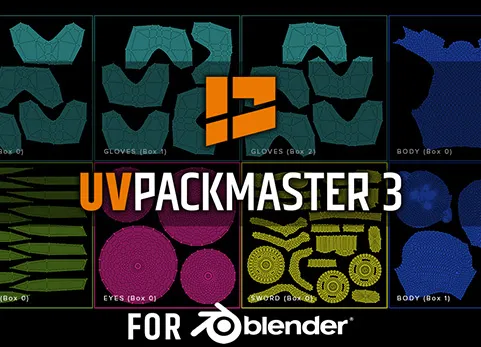快速UV贴图打包插件 - Uvpackmaster v3.4.1