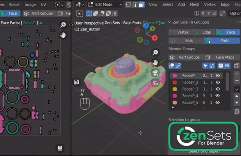 blender选集创建管理插件 - ZenSets v2.4.5.0