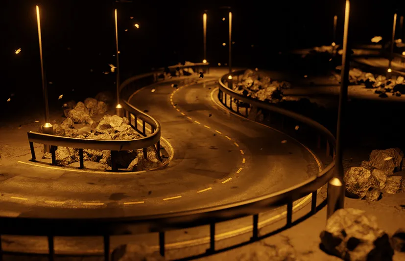 Blender路径生成道路插件 Curves to Roads v2