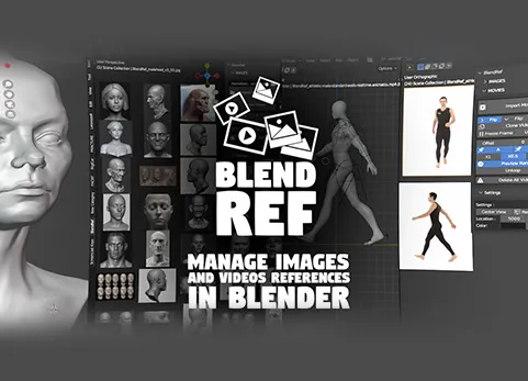 Blender建模图片视频参考插件 - Blendref v1.7