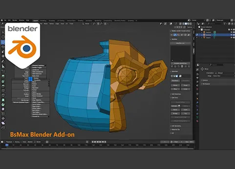 Blender类似3dsmax建模的插件 - BsMax v0.1.3