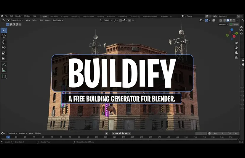 Blender几何节点建筑插件 - Buildify 1.0