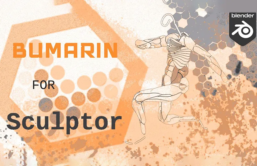 Blender原型设计和概念草图最佳辅助雕刻画笔 - Bumarin For Sculptor v0.1.1