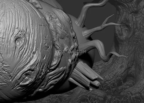 40个zbrush木纹细节笔刷-NS_Wood_VDM