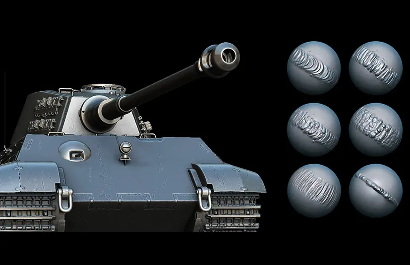 金属焊接笔刷 - Cutted metal and Welding Brushes for Zbrush