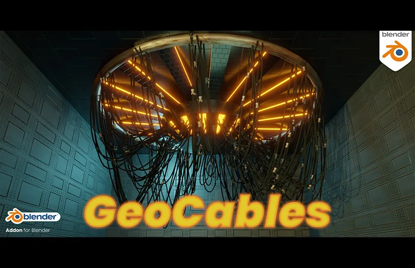 Blender电线电缆生成插件 - Cables - Geocables v2.3